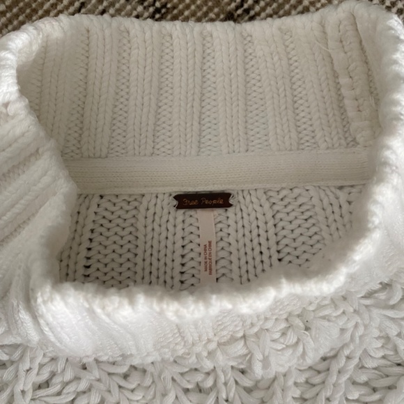 Free people ivory sweetheart mock neck sweater Sz XS - Picture 2 of 6
